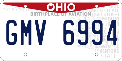 OH license plate GMV6994