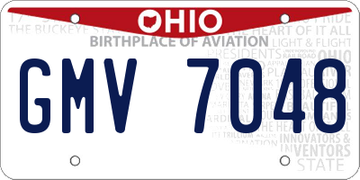 OH license plate GMV7048