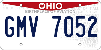 OH license plate GMV7052
