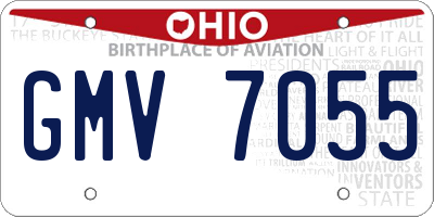 OH license plate GMV7055