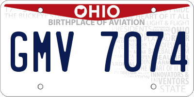 OH license plate GMV7074
