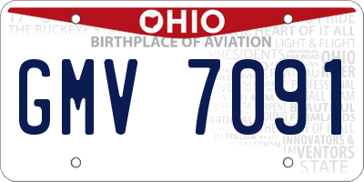 OH license plate GMV7091