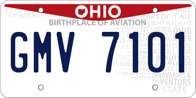 OH license plate GMV7101