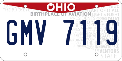 OH license plate GMV7119