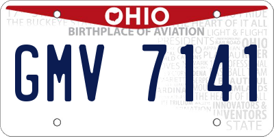 OH license plate GMV7141