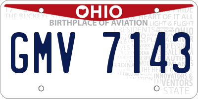 OH license plate GMV7143