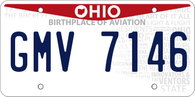 OH license plate GMV7146