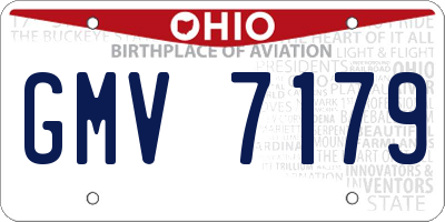OH license plate GMV7179