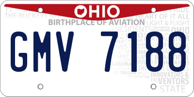 OH license plate GMV7188