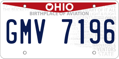 OH license plate GMV7196