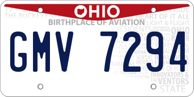 OH license plate GMV7294