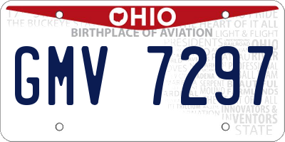 OH license plate GMV7297