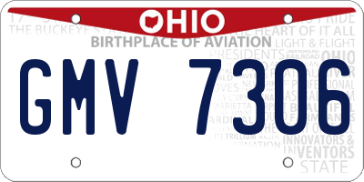 OH license plate GMV7306