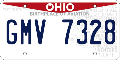 OH license plate GMV7328