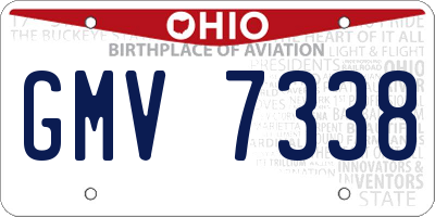 OH license plate GMV7338