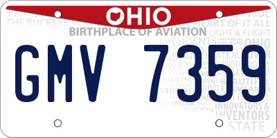 OH license plate GMV7359