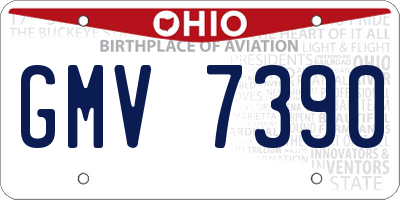 OH license plate GMV7390