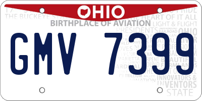 OH license plate GMV7399