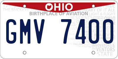 OH license plate GMV7400