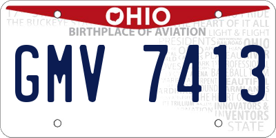 OH license plate GMV7413