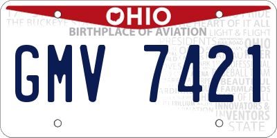 OH license plate GMV7421