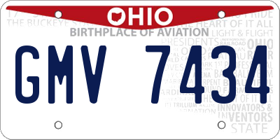 OH license plate GMV7434