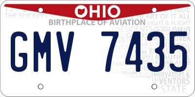 OH license plate GMV7435