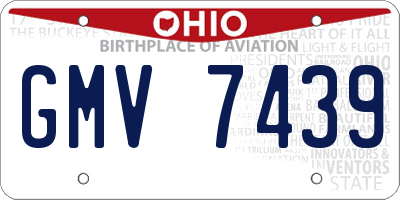 OH license plate GMV7439