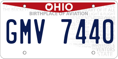 OH license plate GMV7440