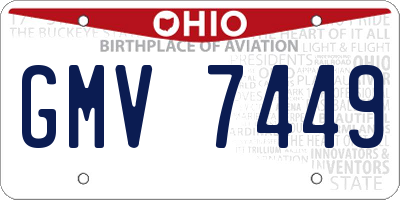 OH license plate GMV7449