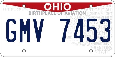 OH license plate GMV7453