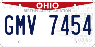 OH license plate GMV7454