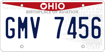 OH license plate GMV7456