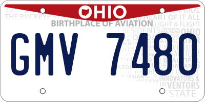 OH license plate GMV7480