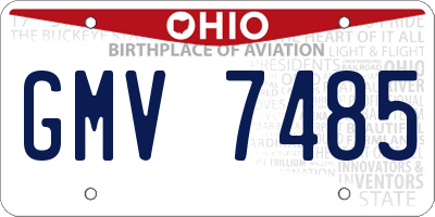 OH license plate GMV7485