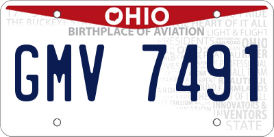OH license plate GMV7491