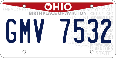OH license plate GMV7532