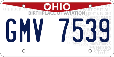 OH license plate GMV7539