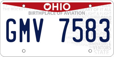 OH license plate GMV7583
