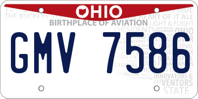 OH license plate GMV7586