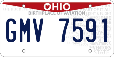 OH license plate GMV7591
