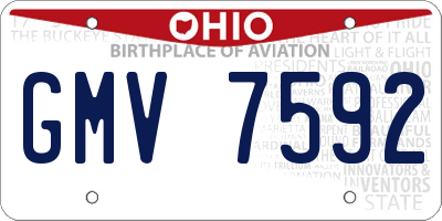 OH license plate GMV7592