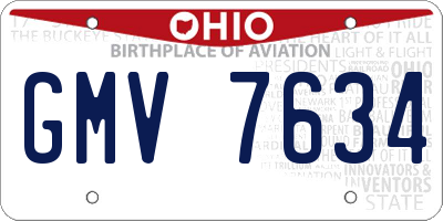 OH license plate GMV7634