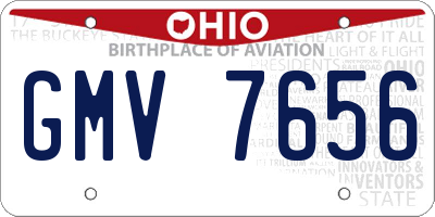 OH license plate GMV7656