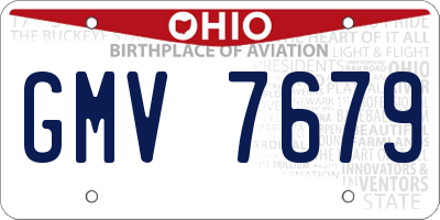 OH license plate GMV7679