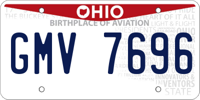 OH license plate GMV7696