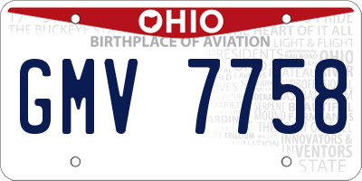 OH license plate GMV7758