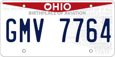 OH license plate GMV7764
