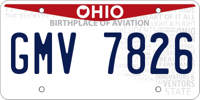 OH license plate GMV7826