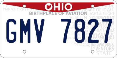 OH license plate GMV7827